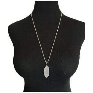 NWT $350 Freida Rothman Sterling Silver Double Sided Hexagon Pendant Necklace